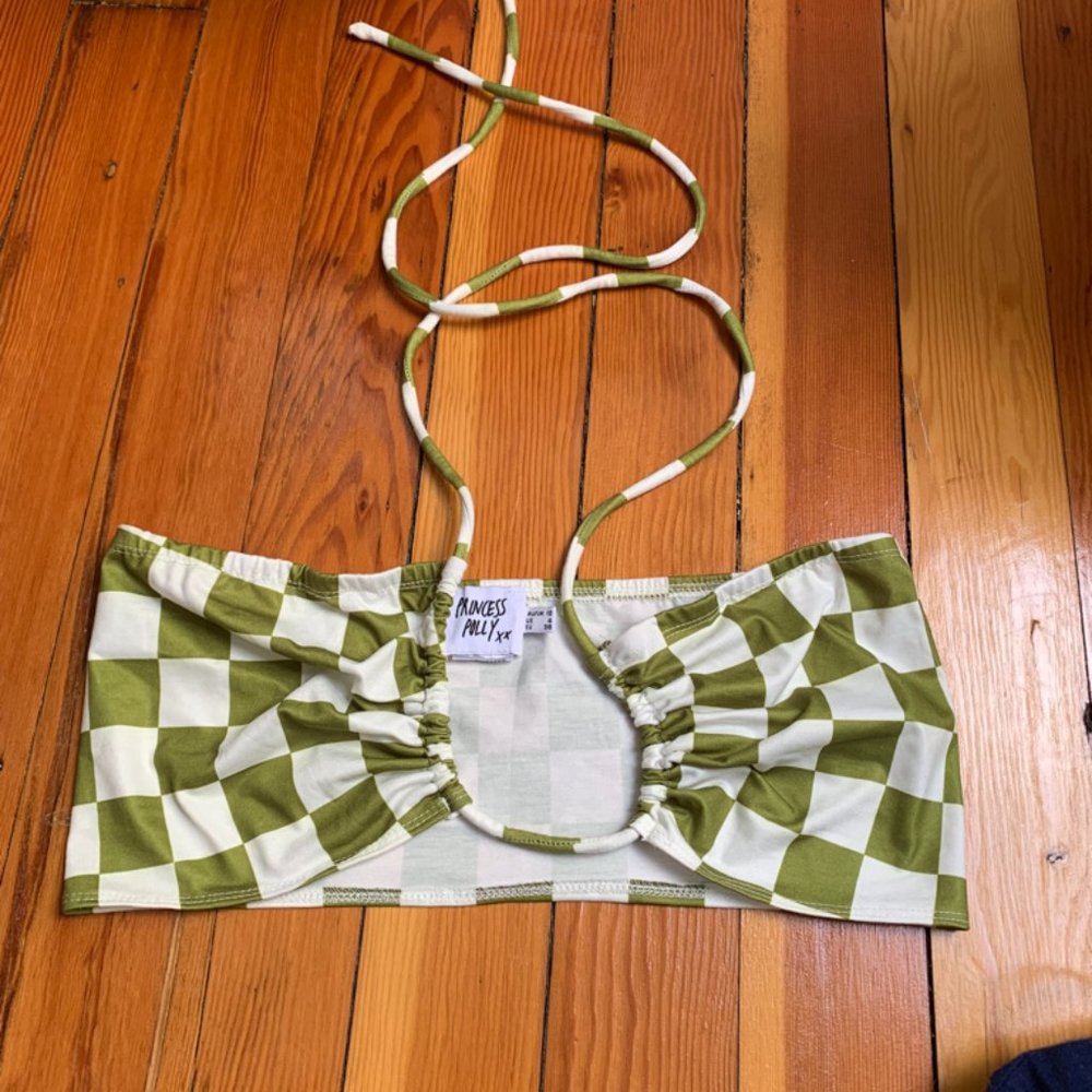 Checkered Bandeau Top Size 6